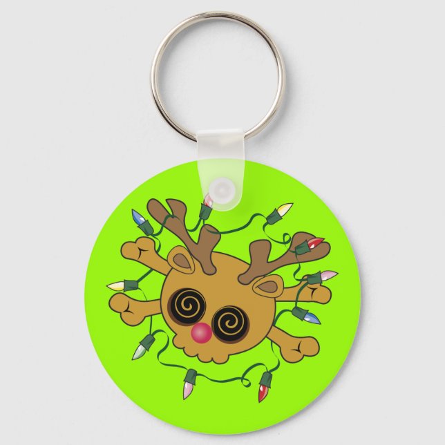 Reindeer Skull Key Ring (Front)