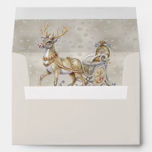 Reindeer Sleigh Holiday Envelope