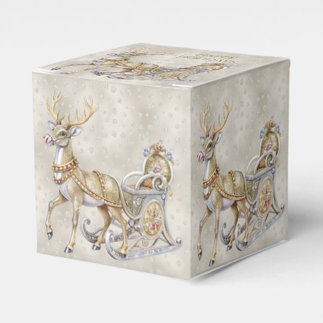 Reindeer Sleigh Holiday Gift Box (Front Side)