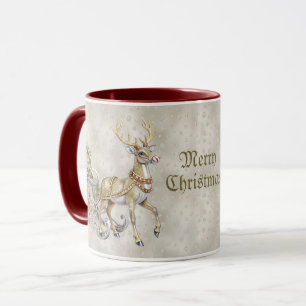 Reindeer Sleigh Holiday Mug