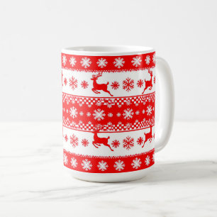 ☕ Reindeer Snowflake Christmas Mug Gift 🎄