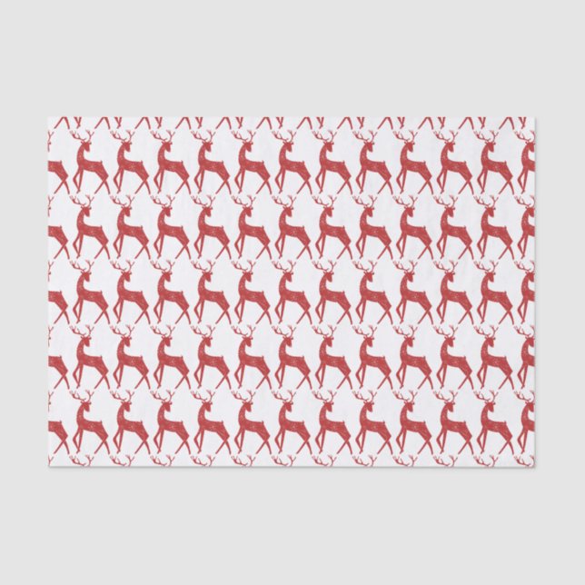 Reindeer & Snowflakes Reindeer Crossing Christmas Tissue Paper (Front)
