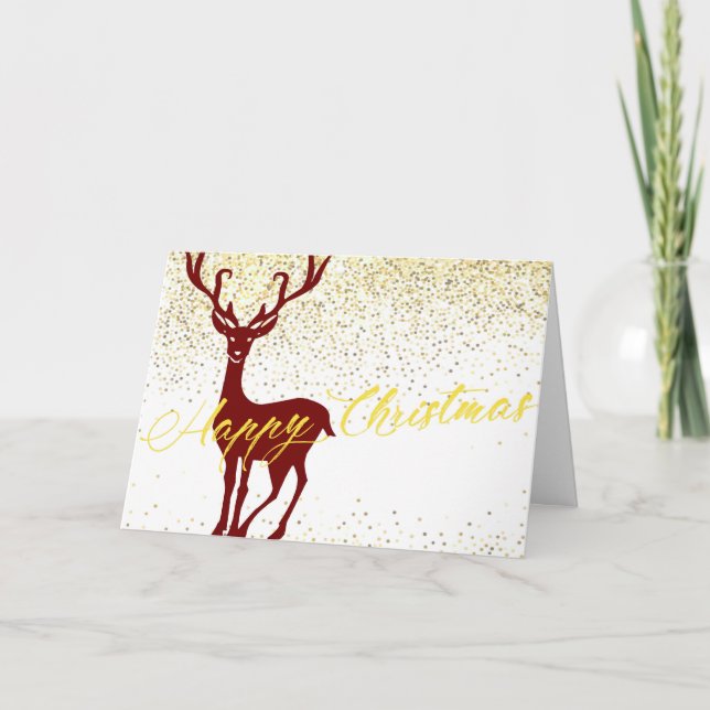 REINDEER SPARKLE Greeting Card (Front)