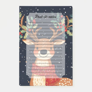Reindeer Starry Christmas Twinkle Night Post-it Notes