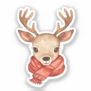 Reindeer Sticker Cute Christmas Deer
