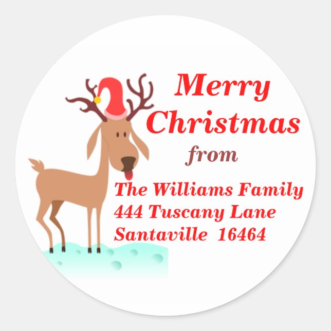 Reindeer Sticker - Large (Front)