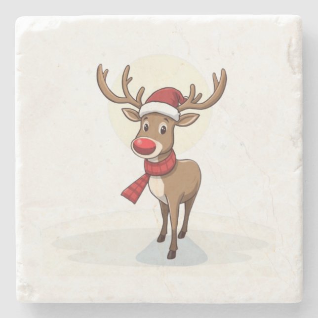 Reindeer Stone Coaster (Front)