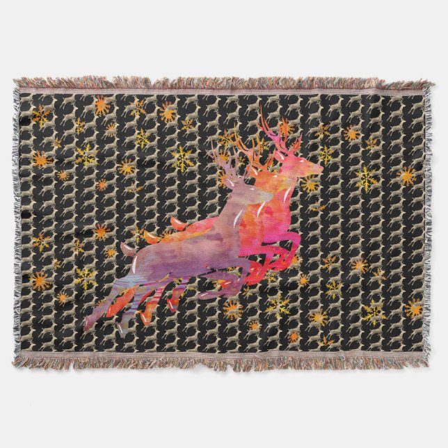 Reindeer Throw Blanket (Front)