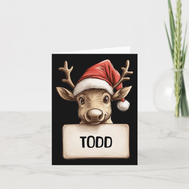 Reindeer Todd  Card (Front)