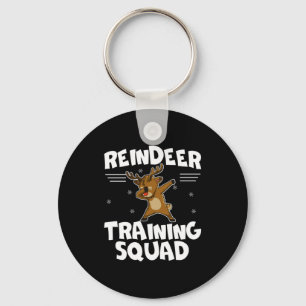 Reindeer Training Squad Deer Team Xmas Running New Key Ring
