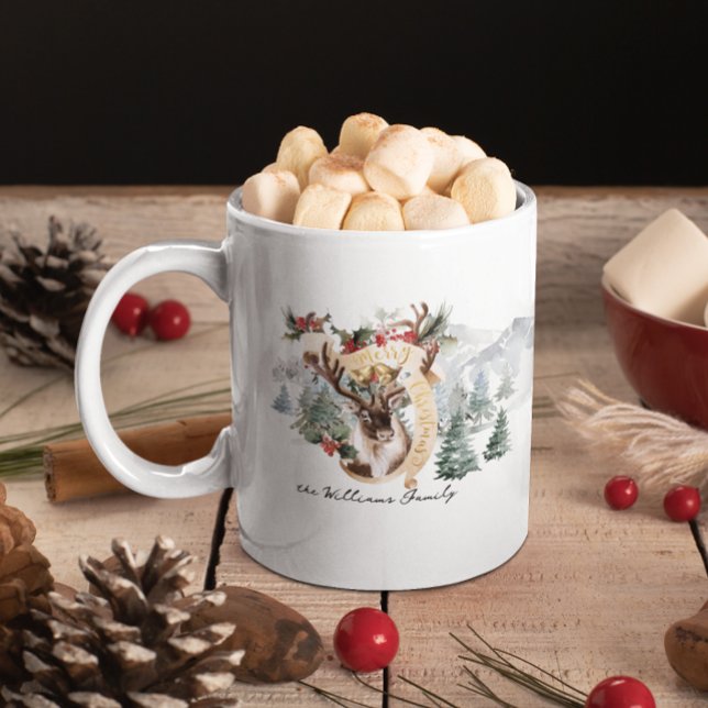 Reindeer & Tree Farm | Merry Christmas  Coffee Mug (Creator Uploaded)