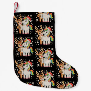 Reindeer Unicorn Christmas Xmas Holiday Season Small Christmas Stocking