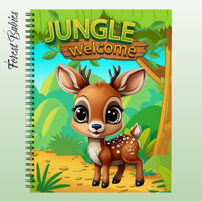 Reindeer Unique Fawn Animal Deer Graphic Doe 🦌 Notebook (Cute Deer Notebook, Woodland Wildlife Animal Lover Stationery, Reindeer Graphic Fawn Character Doe🦌)