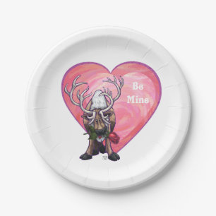 Reindeer Valentine's Day Paper Plate