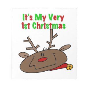 Reindeer Very 1st Christmas Notepad