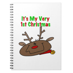 Reindeer Very 1st Christmas Spiral Notebook