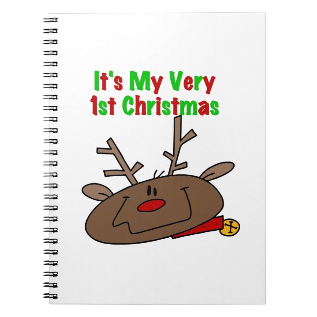 Reindeer Very 1st Christmas Spiral Notebook (Front)