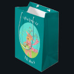Reindeer warmest wishes Christmas gift bag<br><div class="desc">An aquamarine gift bag with a reindeer sending you his warmest wishes . Feel free to change the text with your own if you want to . You may look for the tissue paper with the same design ,  as well as the gift tags :) 
© ArianeC Illustrations</div>