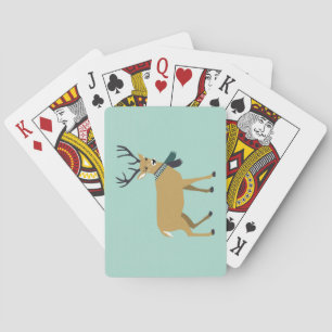 Reindeer Wearing a Winter Scarf (Christmas Animal) Playing Cards