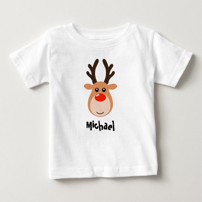 Reindeer with name Toddler T-Shirt (Front)