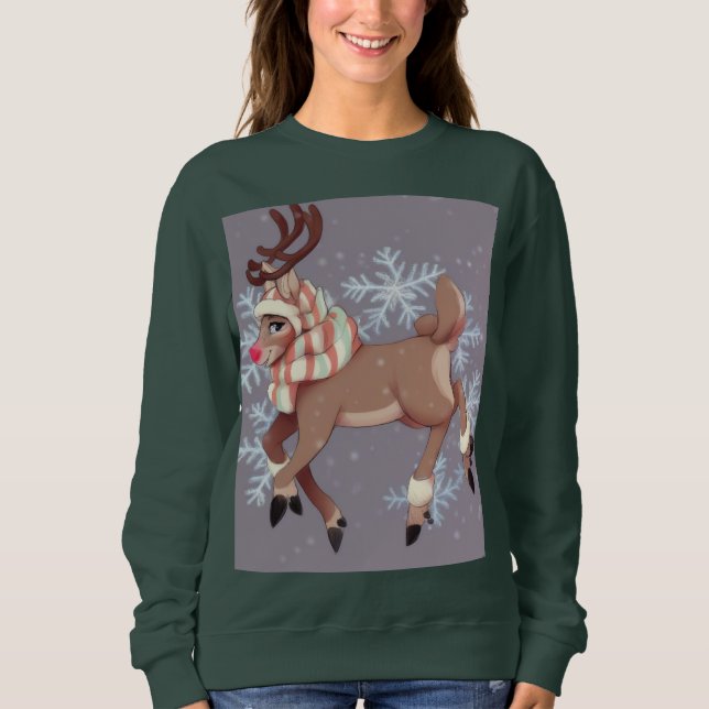 Reindeer women sweatshirt  (Front)