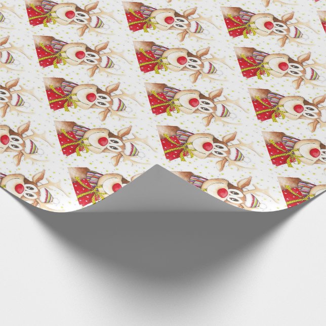 Reindeer Wrapping Paper (Corner)