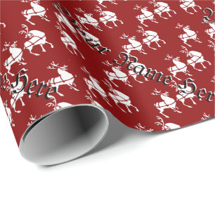 Reindeer Wrapping Paper Personalised Gift Paper