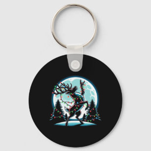 Reindeer Xmas Christmas Animal Holiday Deer Key Ring