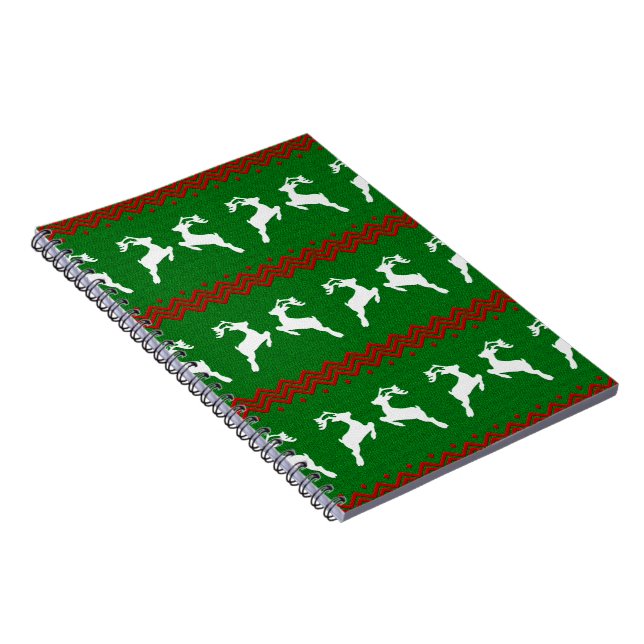 REINDEER XMAS, REINDEER PATTERNS NOTEBOOK (Right Side)
