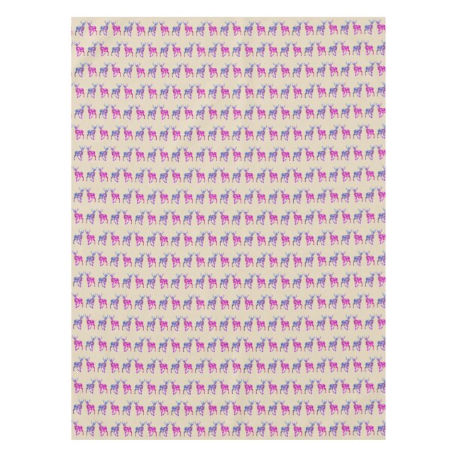 Reindeers Christmas Art  Tablecloth (Front)