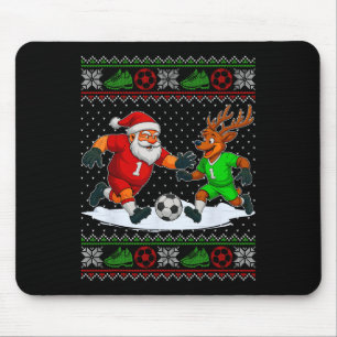 Reindeers Playing Soccer Ugly Christmas Sweater Xm Mouse Pad