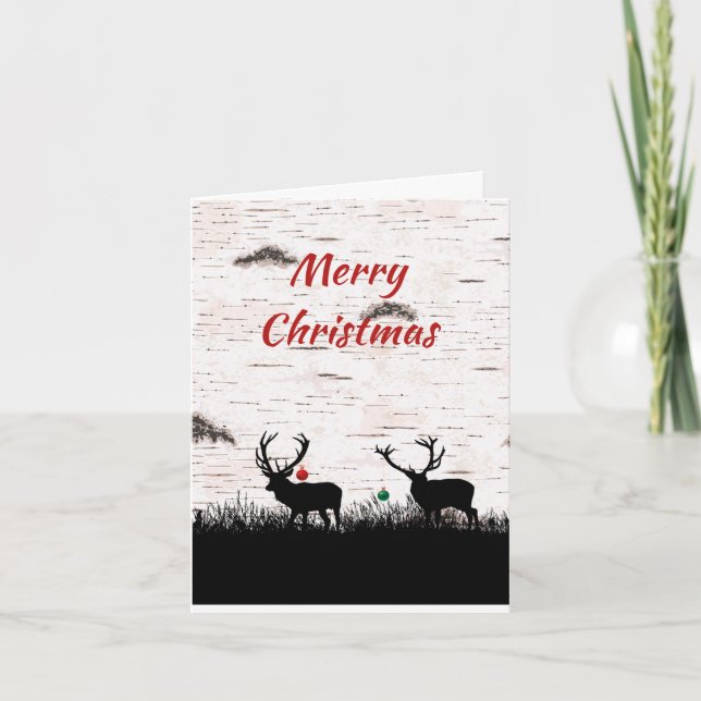 Reindeers Ready For Christmas Card (Front)