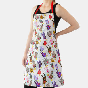 Reindeers with Bells Christmas Apron