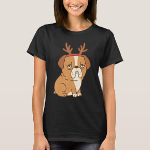 Reindoodle Christmas Reindeer Doodle Dog T-Shirt