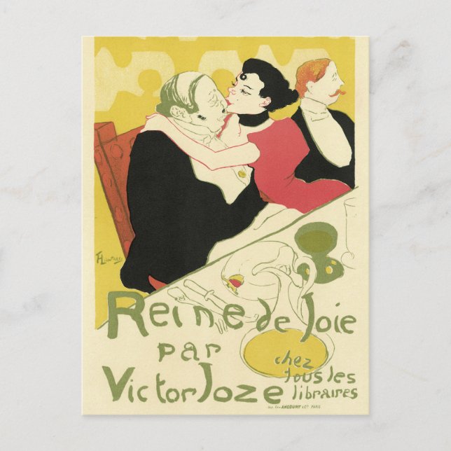 Reine de Joie (Queen of Pleasure) Toulouse Lautrec Postcard (Front)