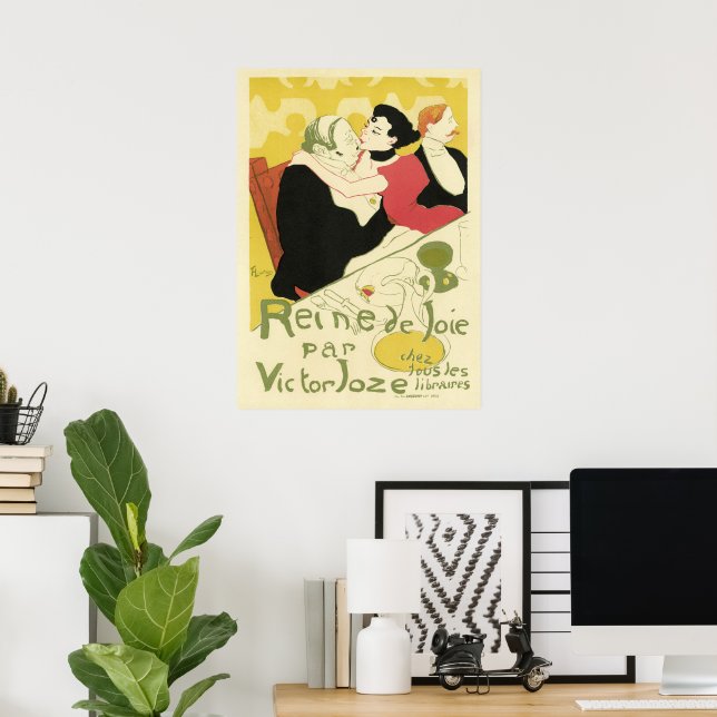 Reine de Joie (Queen of Pleasure) Toulouse Lautrec Poster (Home Office)