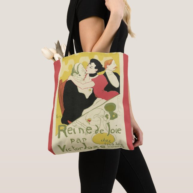 Reine de Joie (Queen of Pleasure) Toulouse Lautrec Tote Bag (Close Up)