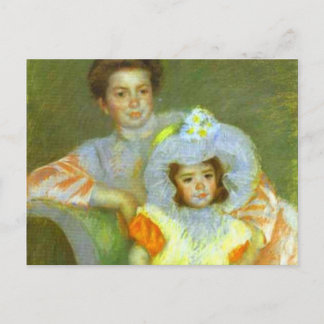 Reine Lefevre and Margot. c. 1902, Mary Cassatt Postcard