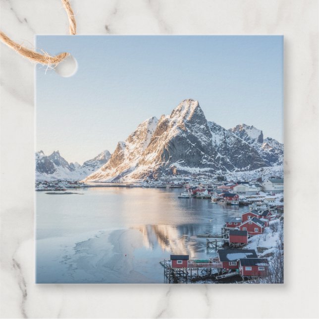 Reine Lofoten Norway Favour Tags (Front)