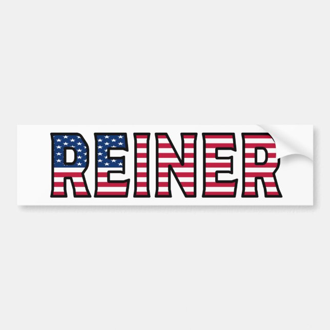 Reiner Name Vorname USA Aufkleber Sticker Auto (Front)