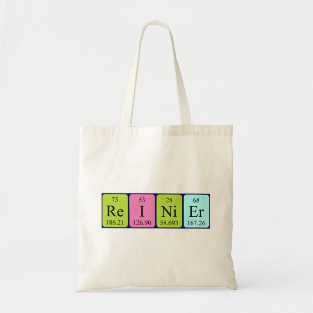Reinier periodic table name tote bag (Front)