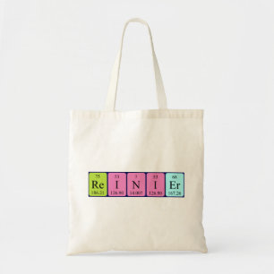 Reinier periodic table name tote bag