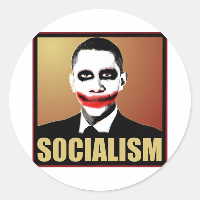 Reject Socialism Classic Round Sticker (Front)