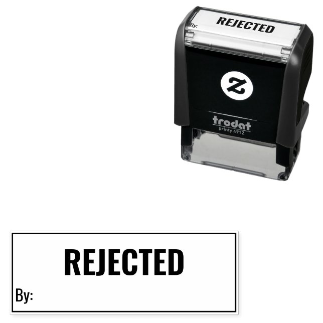 Rejected By Business Text Template Self-inking Stamp (In Situ)