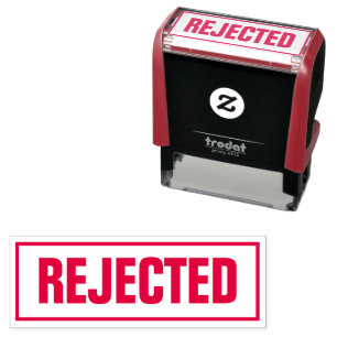 REJECTED modern red border custom office Self-inking Stamp