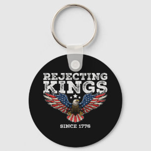 Rejecting Kings Since 1776 Byld Eagle Patriotic Us Key Ring