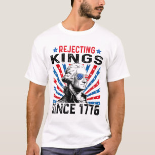 Rejecting Kings Since 1776 Distressed Usa Flag Vin T-Shirt
