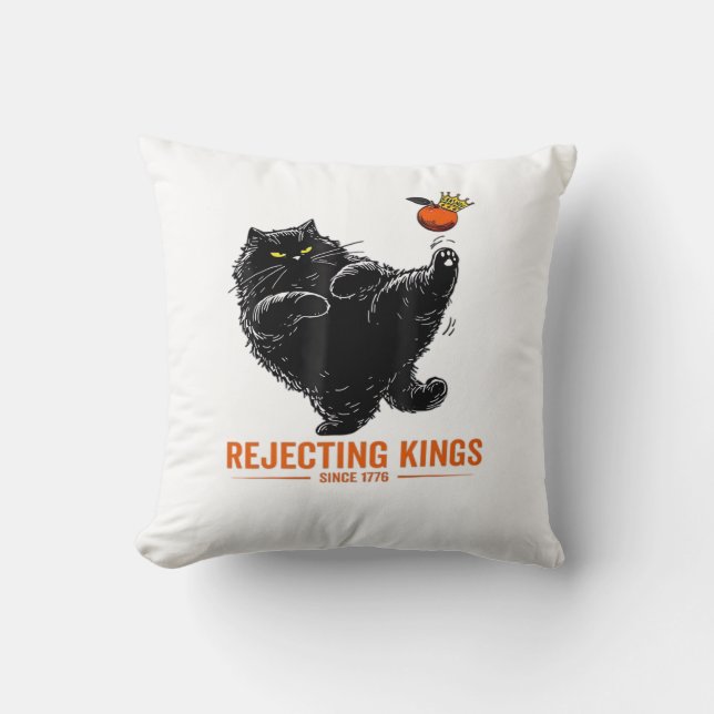 Rejecting Kings Since 1776 Patriotic Flag Design Cushion (Front)