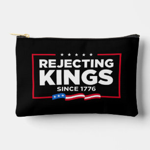 Rejecting Kings Since 1776 Patriotic USA Flag Accessory Pouch