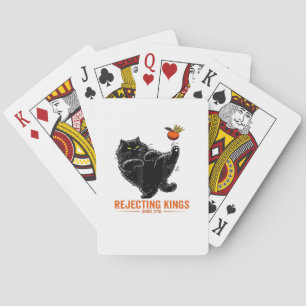 Rejecting Kings Since 1776 Patriotic USA Flag Playing Cards